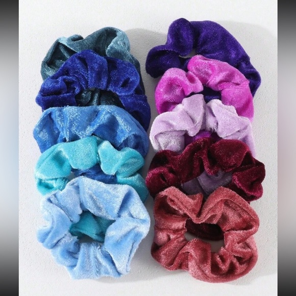 30 pcs Multicolor Velvet Scrunchies - Picture 4 of 4